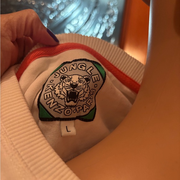 Kenzo authentic adult unisex White Sweatshirt with Colorful Tiger Design - Picture 4 of 8